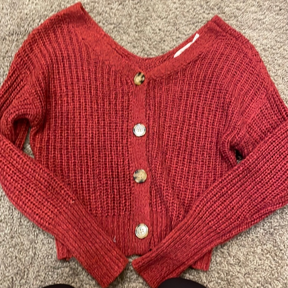 Cropped Red Sweater